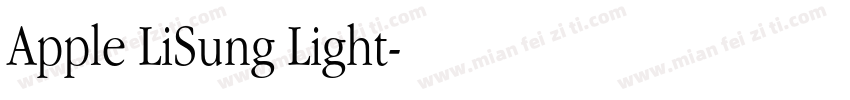 Apple LiSung Light字体转换